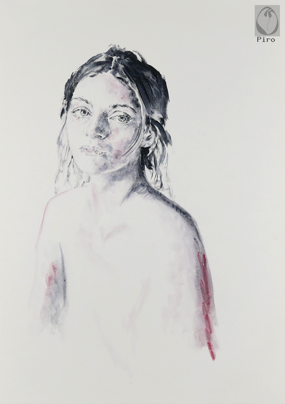 oil on paper - olio su carta di Piro